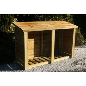 Heavy Duty Log Store - Timber - L67 x W190 x H150 cm - Minimal Assembly Required
