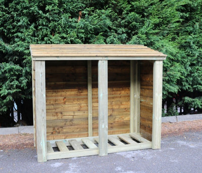 Heavy Duty Logstore 4ft High x 5ft Wide, Outdoor Fire wood, kindling ...