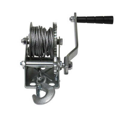Heavy Duty Manual Hand Winch Wire Rope Hook 1200LB / 544KG (Boat ...