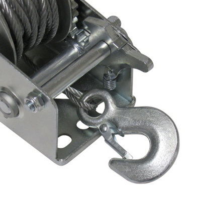 Heavy Duty Manual Hand Winch Wire Rope Hook 1200LB / 544KG (Boat ...