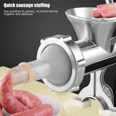 Heavy Duty Manual Sausage Maker Meat Mincer & Grinder Hand Operated ...