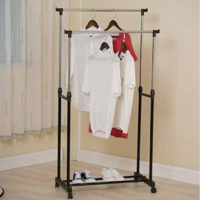 Heavy Duty Metal Clothes Rail Storage Garment Shelf Hanging Display ...