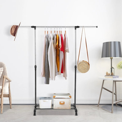 Heavy Duty Metal Clothes Rail Storage Garment