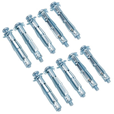 Heavy Duty Metal Plasterboard Cavity Hollow Wall Anchors With Screws 52mm 12pc
