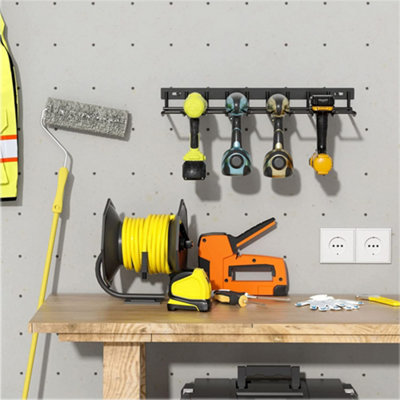 Heavy Duty Metal Wall Mount Power Tool and Drill Storage Rack Organiser