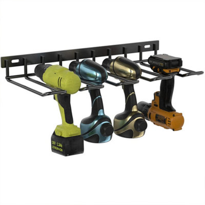 Heavy Duty Metal Wall Mount Power Tool and Drill Storage Rack Organiser