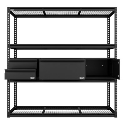 Heavy-Duty Modular Racking Kit with 3 Storage Units