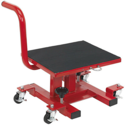 Heavy-Duty Motorcycle Quick Lift Stand and Dolly with 135kg Capacity and 4 Durable Castors