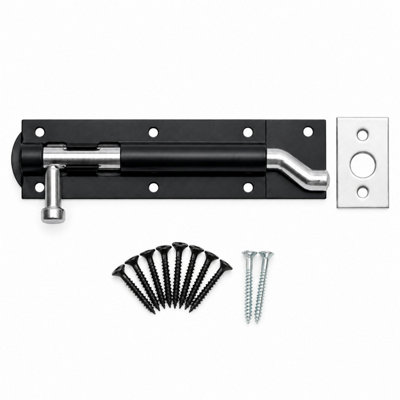 Heavy Duty Necked Tower Bolt - Gate, Shed and Garage Door Slide Latch ...