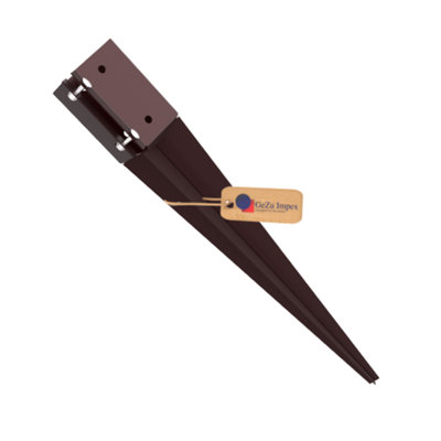 Heavy Duty Oxide Red Drive In Post Support - Ground Spike Anchor ...