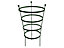 Heavy Duty Peony Cage Plant Support - 92cm Tall  - Plastic Coated in Black - Pair