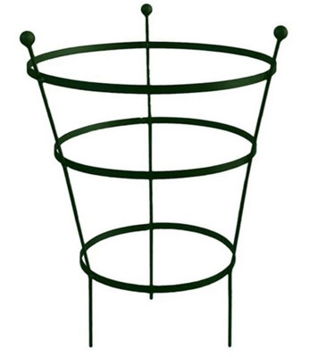 Heavy Duty Peony Cage Plant Support - 92cm Tall - Raw Steel designed to Rust - Single