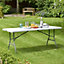 Heavy Duty Picnic Camping 6ft Folding Plastic Table Portable Banquet BBQ Tables