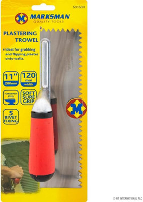 Heavy Duty Plastering Trowel Hand Tool Diy Soft Grip Handle 11 Inch