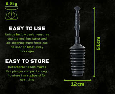 Vroxy Multi Use Sink Blockage Drain Blaster Pump Plunger - Sink Blockage Cleaning Remover Tool - Drain Dredge Tool (Random Color