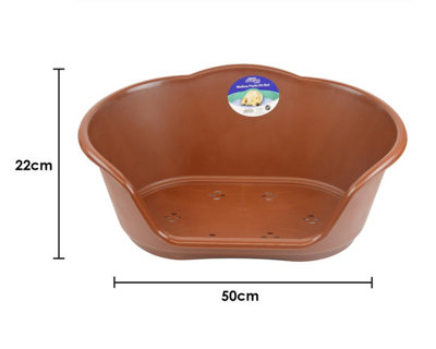 Heavy Duty Plastic Waterproof Pet Dog Cat Bed Basket Small Brown Puppy Waterproof DIY at B Q