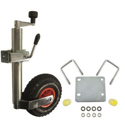 Heavy Duty Pneumatic Jockey Wheel with Clamp Mount for Erde Daxara