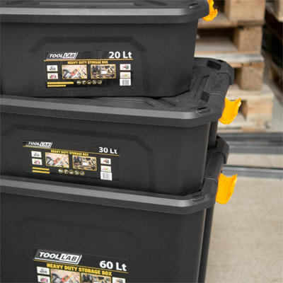 Heavy Duty Polypropylene 18 Litre Storage Box with Clip on Lid