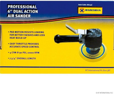 Heavy Duty Profession 6 Inch Dual Action Air Sander Hand Tool Pad Motion