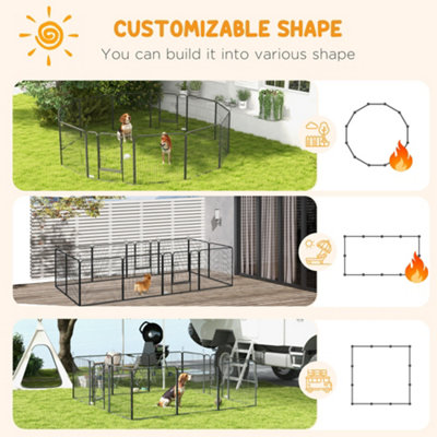 Heavy Duty Puppy Play Pen, 12 Panels Pet Exercise Pen, for Indoors ...