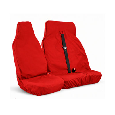 Heavy Duty Red Waterproof Van Seat Covers Passenger and Double Seat Protectors