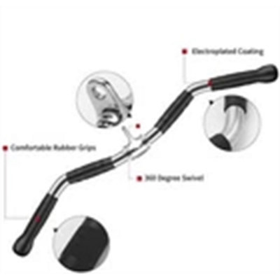 Heavy Duty Revolving Curl Pull Down Bar Cable Attachment Handle Fitness Gym