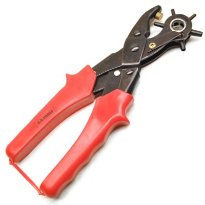 Leather Hole Punch,heavy Duty Revolving Plier Tool With 1 Extra