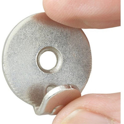 Heavy Duty Round Chrome Picture Hooks 25mm (10 Pack) Includes Screws ...