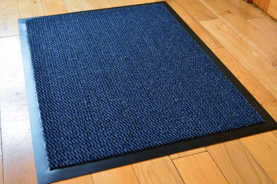 Heavy Duty Rubber Barrier Non Slip Door Mat Runner Rugs ( Navy Blue 120 x 180cm)