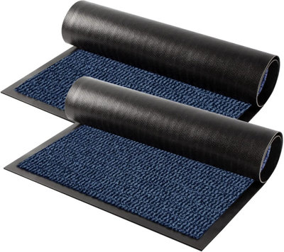 Heavy Duty Rubber Barrier Non Slip Door Mat Runner Rugs ( Navy Blue 120 x 180cm) - 4