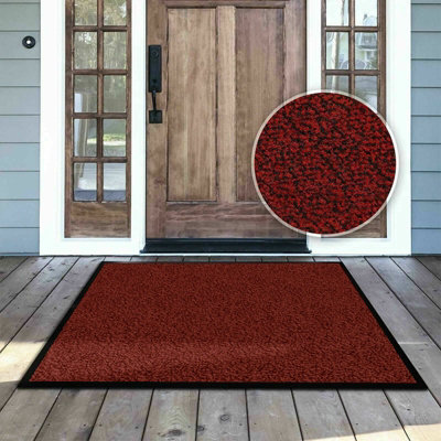 Heavy Duty Rubber Non-Slip Absorbent Barrier Mat - Red 120 x 180 cm ...