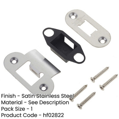 Heavy Duty Satin Stainless Steel Radiused Accessory Packs for Tubular Latches