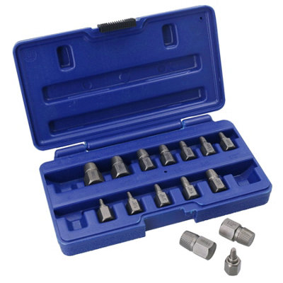 Heavy Duty Screw and Stud extractor Remover easy Out Metric Imperial Sizes 15pc