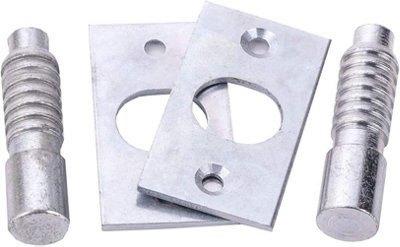 Heavy Duty Security Nickel Hinge Bolt Door Security Hinge Side Protection for Door Frame Protection Security Hinge Bolts-Pack of 2