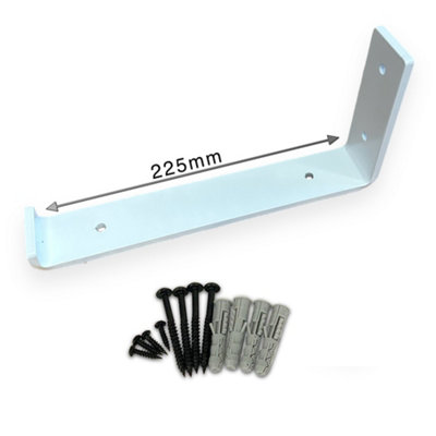Heavy Duty Steel Shelf Brackets – Mercury White, Strong Wall Supports For Shelving