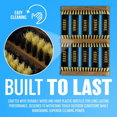 Sliner Heavy Duty Boot Scrubber - 4-Piece Shoe Cleaner Brush Set, Metal & Wood Construction, For Mud & Dirt