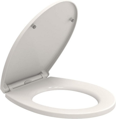 Heavy Duty Slow Close Oval Toilet Seat Anti Bacterial Durable Soft Close. Quick Release for Easy