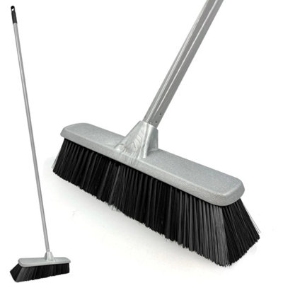 Heavy-Duty Soft Broom with Ergonomic Handle for Laminate