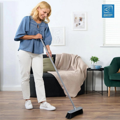 Heavy-Duty Soft Broom with Ergonomic Handle for Laminate