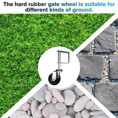 Heavy Duty Spring Loaded Gate Wheel Farm Timber Door 4