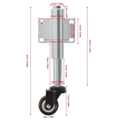 Heavy Duty Spring Loaded Gate Wheel Galvanised Castor