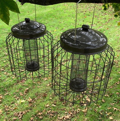 Heavy Duty Squirrel Proof Hanging Bird Nut Feeder (Set of 2)