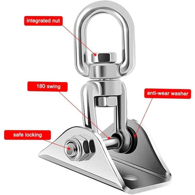 Heavy Duty Stainless Steel Ceiling Hook, 360 degrees Rotation Hanging ...