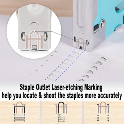 Heavy Duty Staple Gun Tacker Stapler Upholstery Nail Gun 3000x Staples UK