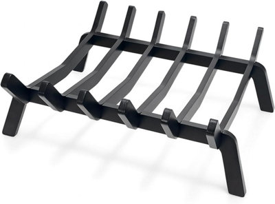Heavy Duty Steel Fireplace Grate Heat Resistant Firewood Rack with ...
