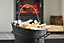 Heavy Duty Steel Fireside Waterloo Bucket Fireplace Coal Scuttle Fuel Ash Wood Log Storage Holder Hod Matte Black - FIRE122