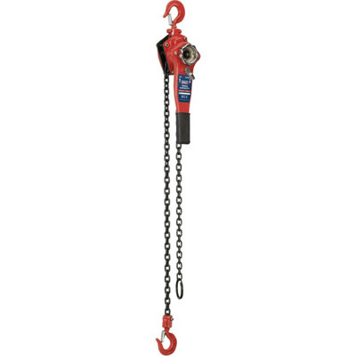 Heavy Duty Steel Lever Hoist - 750kg Capacity with 1.5m Chain Length and Strong Brake