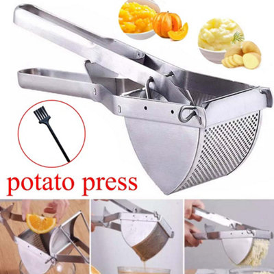 Heavy Duty Steel Potato Ricer Puree Masher Juicer Vegetable Fruit Press ...