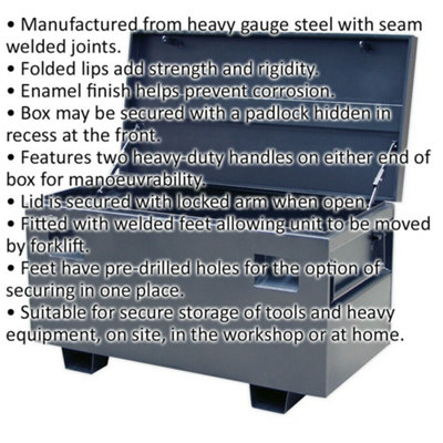Heavy Duty Steel Tool Storage Box - 1220mm x 610mm x 700mm - Secure ...
