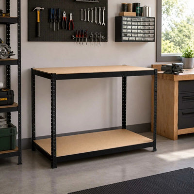 Heavy Duty Steel Workbench Garage Shed Storage Table